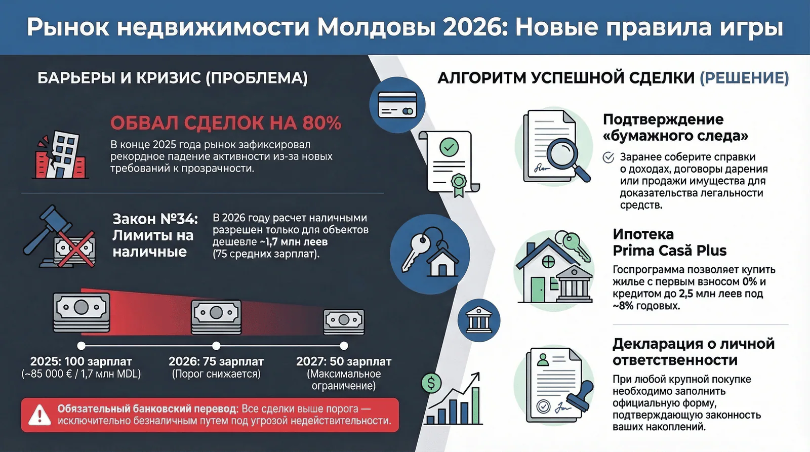 Cum să cumperi un apartament în Moldova în 2026 și să eviți blocarea conturilor: ghid complet privind noile reguli